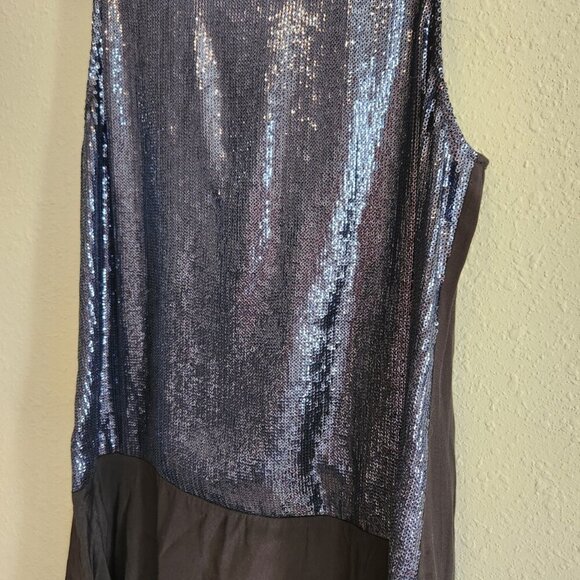 Sanctuary Sequin Studio Dress Gunmetal Size Medium - Picture 3 of 11